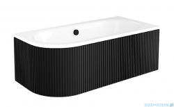 Besco Avita Ryfle Matt Black 170x75cm obudowa wanny  lewa/prawa OAV-170-NSCR