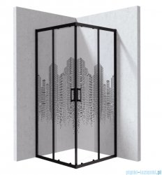 Deante Funkia Evo kabina prysznicowa kwadratowa 80x80cm Nero z wzorem KYC_ND88P