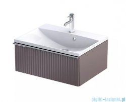 Oristo Etna Konsola podumywalkowa wisząca Ryflowana 60x45x25 mokka mat OR52-SD1S-60-21R