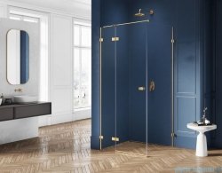New Trendy Avexa Gold kabina prostokątna 110x120x200 cm przejrzyste lewa EXK-1874