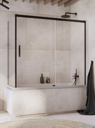 Radaway Idea Black Pn Dwj+S parawan nawannowy 170x70cm prawy czarny mat/szkło przejrzyste 10042170-54-01R/10005070-54-01L