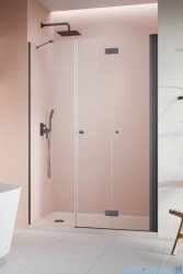 Radaway Nes Brushed GunMetal DWSB drzwi wnękowe 110cm W1 prawe szczotkowany grafit szkło przejrzyste 10044850-92-01R/10045250-01-01