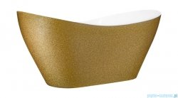 Besco Viya Glam srebrna 160x70cm wanna wolnostojąca + odpływ klik-klak #WMD-160-VS
