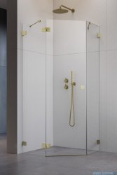 Radaway Essenza Pro Brushed Gold Ptj kabina pięciokątna 100x90 lewa szczotkowane złoto 10100000-99-01L/10100900-01-01