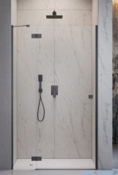 Radaway Essenza 8 Brushed GunMetal Dwj drzwi wnękowe 100cm lewe szczotkowany grafit/szkło przejrzyste 10480612-01-01L/10460337-92-01L
