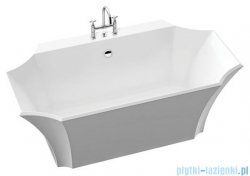 Marmorin La Donna wanna przyścienna z przelewem i 1 otworem na baterie 164x89 biała 565165020211