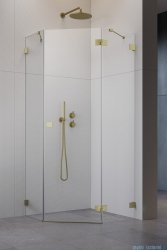 Radaway Essenza Pro Brushed Gold Ptj kabina pięciokątna 100x90 prawa szczotkowane złoto 10100000-99-01R/10100900-01-01