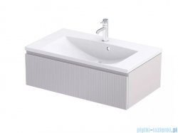 Oristo Brylant szafka podumywalkowa wisząca Ryflowana 80x25x45 piaskowy mat OR36-SD1S-80-10R