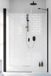 Radaway Nes Black Dws drzwi wnękowe 110cm lewe szkło przejrzyste 10028110-54-01L