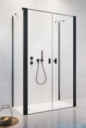 Radaway Nes Black DWD+2S kabina 75x100x75cm czarny mat/szkło przejrzyste 10040075-54-01/10035100-54-01/10040075-54-01