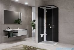 Novellini Glax 2 2.0 kabina z hydromasażem hydro plus 90x90 lewa biała G22GF99ST1L-1UH