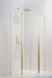 Radaway Nes Brushed Light Gold Ptd kabina pięciokątna 80x90cm szczotkowane jasne złoto 10051000-98-01/10051200-98-01