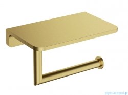 Omnires Modern Project uchwyt na papier toaletowy z półką mosiądz szczotkowany MP60511BSB