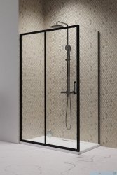 Radaway Premium Pro Black Kdj kabina 110x80cm lewa czarny mat/szkło przejrzyste 1015110-54-01L/1016080-54-01