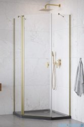 Radaway Nes Brushed Gold Ptj kabina pięciokątna 90x100cm lewa złoto szczotkowane 10052000-99-01L/10052800-99-01