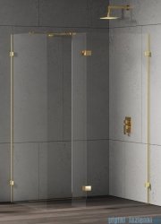 New Trendy Eventa Gold Shine kabina walk-in 110x90x200 cm z dodatkową ścianką przejrzyste EXK-4889/EXK-4865