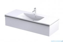 Oristo Etna Konsola podumywalkowa wisząca Ryflowana 120x45x25 biały mat OR52-SD1S-120-2R