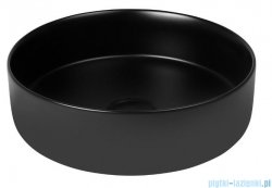 Oltens Lagde umywalka 35,5 cm nablatowa okrągła z powłoką SmartClean czarny mat 40804300