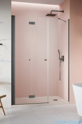 Radaway Nes Brushed GunMetal DWSB drzwi wnękowe 90cm W1 lewe szczotkowany grafit szkło przejrzyste 10044650-92-01L/10045250-01-01