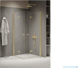 New Trendy New Soleo Light Gold 70x80x195 cm kabina złoty połysk/szkło przejrzyste K-1944