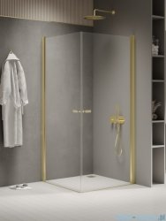 New Trendy New Soleo Light Gold 80x100x195 cm kabina złoty połysk/szkło przejrzyste K-1881