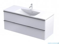 Oristo Etna szafka podumywalkowa wisząca Ryflowana 120x50x45 biały mat OR52-SD2S-120-2R