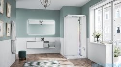 Novellini Glax 1 2.0 kabina z sauna parową 100x100 srebrna G21A100M5-1BB