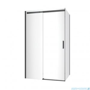 Excellent Rols kabina prostokątna 140x80 cm przejrzysta czarny mat KAEX.2616.K.1400.0800.BL
