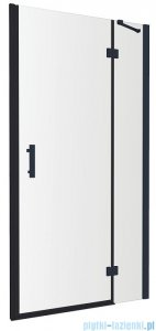 Omnires Manhattan drzwi prysznicowe 80x195cm przejrzyste profile czarne ADC80X-ABLTR