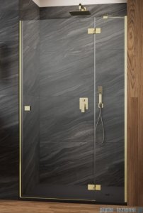 Radaway Essenza 8 Brushed Gold Dwj drzwi wnękowe 80cm prawe szczotkowane złoto/szkło przejrzyste 10480512-01-01R/10460237-99-01R
