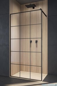 Radaway Modo New Black II 65x200 Factory kabina Walk-in czarny mat/szkło przejrzyste 389065-54-55