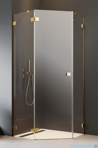 Radaway Essenza Pro Gold Ptj kabina pięciokątna 90x80 lewa złoty połysk/szkło przejrzyste 10100000-09-01L/10100600-01-01