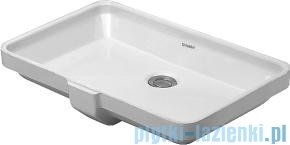 Duravit 2nd floor umywalka podblatowa z przelewem bez półki na baterię 525x350 mm 031653 00 00