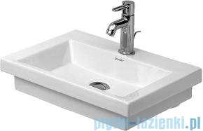 Duravit 2nd floor umywalka mała bez przelewu z otworem na baterię 500x400 mm 079050 00 00