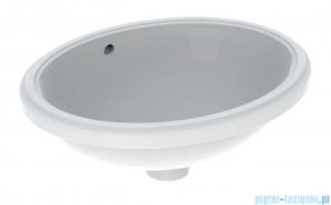 Geberit VariForm Umywalka owalna z przelewem 49,5x42cm szkliwiony spód KeraTect 500.749.00.2