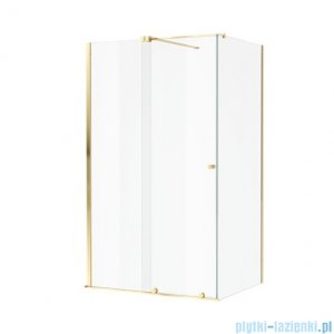 Excellent Ortigo kabina prostokątna 140x80 cm przejrzysta złoty połysk KAEX.5016.K.1400.0800.GL