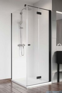 Radaway Nes 8 Black KDJ B kabina 100x100 prawa czarny mat/szkło przejrzyste 10075100-54-01R/10089100-01-01