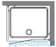 Kerasan Kabina prostokątna lewa, szkło piaskowane profile chrom 80x96 Retro 9142S0