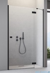 Radaway Essenza 8 Black Dwj drzwi wnękowe 80cm prawe czarny mat/szkło przejrzyste 10480512-01-01R/10460237-54-01R