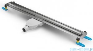New Trendy Visio Slim odpływ liniowy z rusztem szczotkowanym w kolorze chrom 70x3,2 cm OL-0087