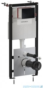 Omnires Flush Set Strongframe stelaż podtynkowy do WC z ECO spłukiwaniem przycisk spłukujący czarny mat STFWCECO1M-RBLM