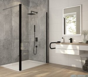 Sanplast Exa Line PR2/EXA LINE Kabina walk-in 70x200 cm czarny matowy 600-540-1260-59-401