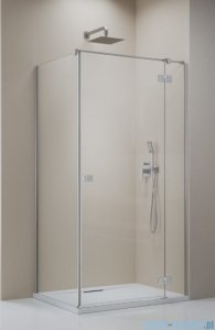 Radaway Essenza Kdj Brushed Nickel kabina 90x75cm prawa szczotkowany nikiel 1385044-91-01R/1384049-01-01