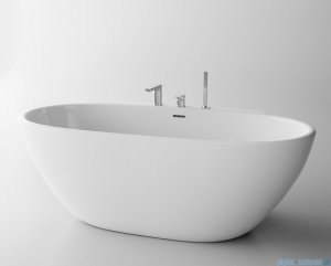 ScandiBath Mandal wanna wolnostojąca/przyścienna 150x77cm+ syfon klik-klak Q360S-1501