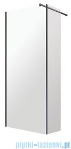 Omnires Marina Kabina prysznicowa typu walk-in ze ścianką boczną 100x200 cm przejrzyste profil czarny MA1030BLTR