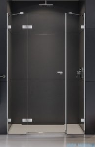 New Trendy Eventa drzwi wnękowe pojedyncze z dodatkową ścianką 110x200 cm przejrzyste lewe chrom EXK-4460