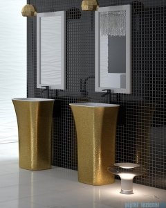 Besco Assos Glam złota umywalka wolnostojąca 41x52x85cm #UMD-A-WOZ