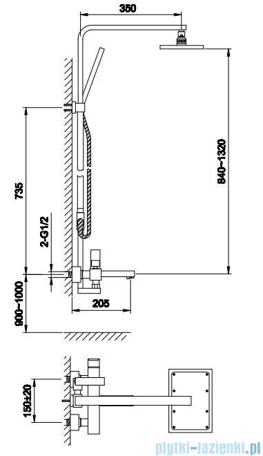 Kohlman Excelent zestaw wannowo prysznicowy QW277H