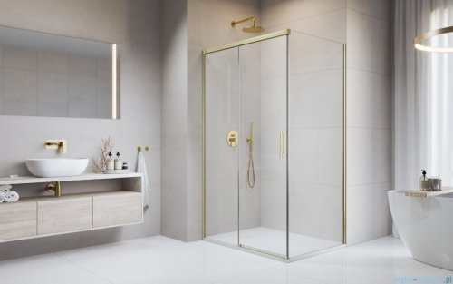 Radaway Idea 8 Kdj Brushed Gold kabina 120x90cm lewa szczotkowane złoto 10340620-99-01L/10350553-01-01/10360090-01-01R
