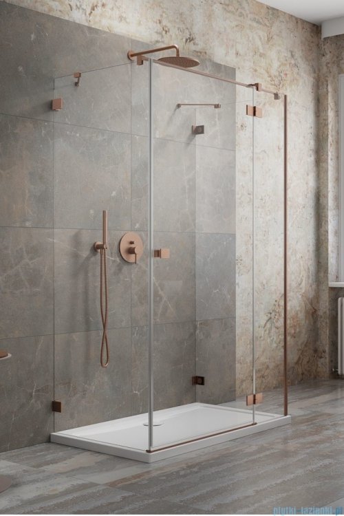 Radaway Essenza Pro Brushed Copper Kdj+S kabina 70x100x70cm prawa szczotkowana miedź 10097310-93-01R/10098070-01-01/10098070-01-01